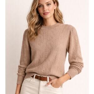 Demylee x J.Crew Cable-Knit Wool Sweater – Size Small